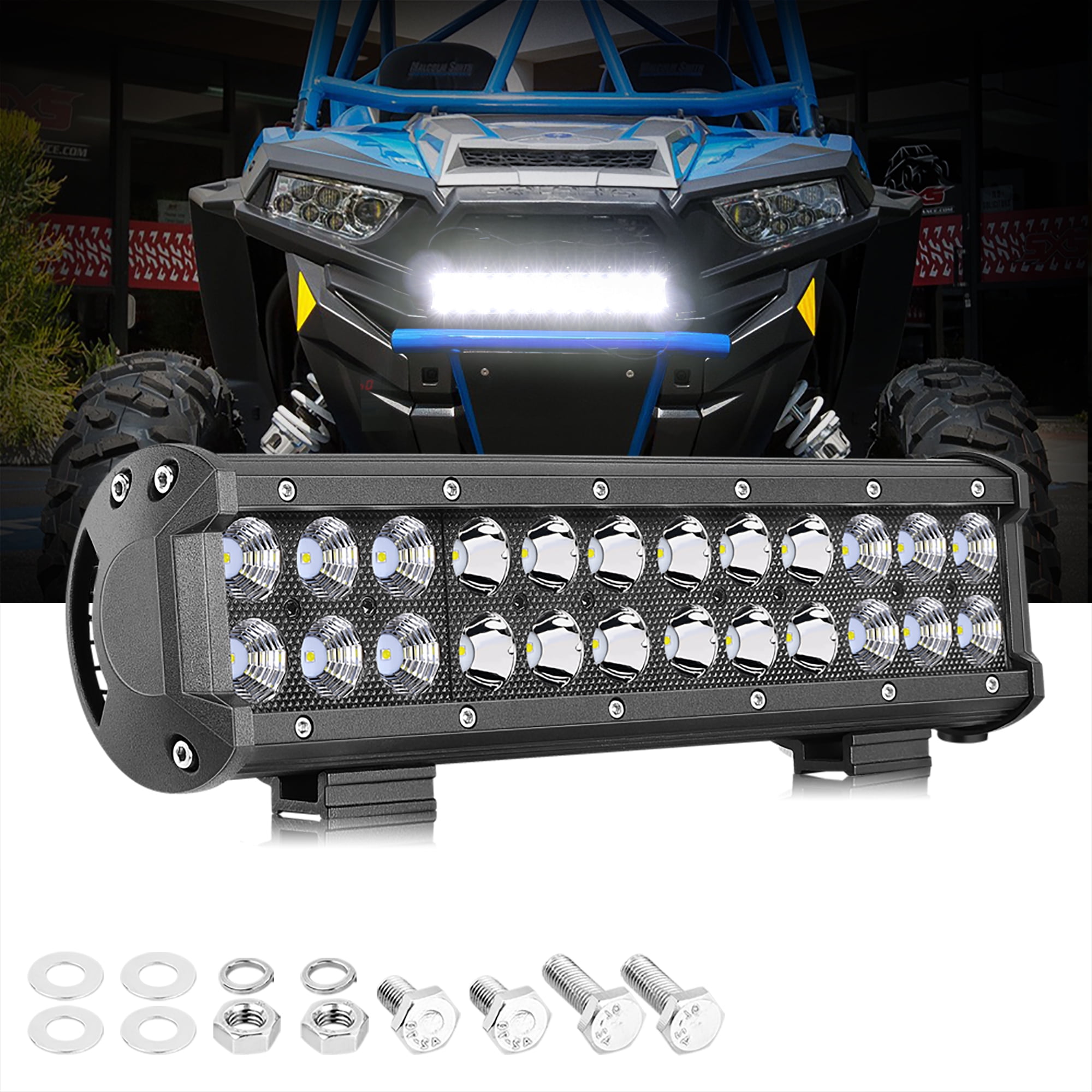 LED Work Light Bar Fog Lamps Cubes Polaris Scrambler Rzr Bumper Driving ATV 3" 