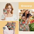 thumbnail image 6 of 5 Pack Foldable Shopping Bag,Multicolor Christmas Pattern Reusable Grocery Bags with Pockets,Large Reusable Tote Bags with Handles Waterproof & Lightweight, 6 of 6