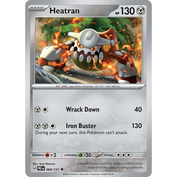 Pokemon Prismatic Evolutions Uncommon Heatran #68