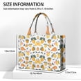 thumbnail image 3 of Large Capacity Tote Bag,Mixed Fruits Leaves White Pattern Handbag Fashion Luxury Tote Bag,15.7"x13"x 5.1" Inches,Laptop Compatible, 3 of 6