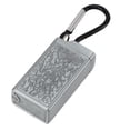 thumbnail image 1 of Pocket Ashtray with Lid,  Aluminum Alloy Portable   Ashtray, Mini Embossed Pattern Metal Ashtray for Travelling, 1 of 8