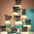 thumbnail image 4 of 30PCS Black 38th Birthday Cupcake Toppers Glitter Thirty Eight Happy 38th Straight Outta 1988 Cupcake Picks for Cheers to 38 Years Birthday Wedding Anniversary Party Cake Decorations Supplies, 4 of 10