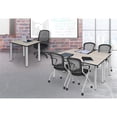 thumbnail image 2 of 66 in. x 24 in. Kee Training Table- Maple/Chrome and 2 Cadence Nesting Chairs, 2 of 7
