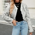 thumbnail image 4 of BiZtdJrK Lightning Sales Of Today Prime Faux Fur Jackets for Women Winter Cropped Shaggy Warm Cardigan Jacket Solid Long Sleeve Open Front Loose Fit Coats Gray XXL, 4 of 8