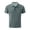 Light Gray, variant on Mens Breathable Polo Shirt, Mesh Ice Silk Solid Short Sleeve Button Lapel Tops, Cooling 1/4 Length Performance Apparel, Moisture Wicking Summer Clothing, Navy, XL
