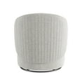 thumbnail image 7 of BELLEZE Swivel Accent Chair, Modern Upholstered Swivel Armchair 360 Degree Barrel Chair Comfy Corner Chair for Living Room Bedroom - Malta (Light Grey), 7 of 7