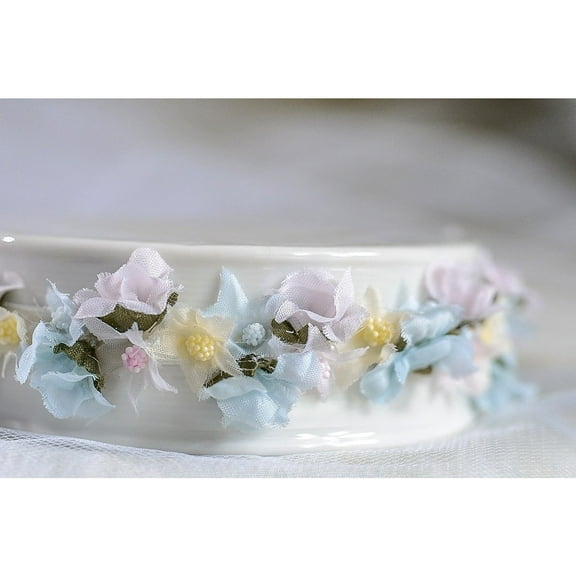 Flowery Rainbow Trim DIY Cake Topper Base