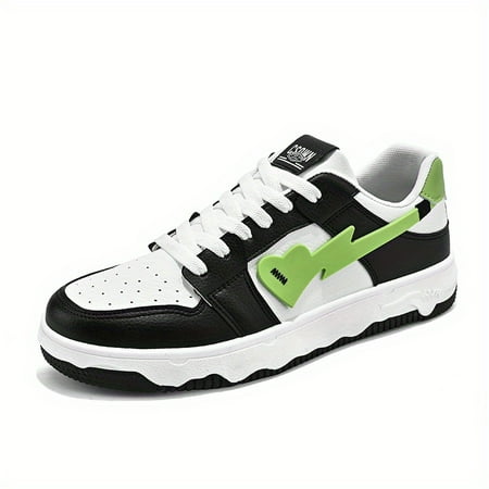 

Men‘s Color Block Skate Shoes Trendy Casual Walking Sneakers For Youth Teenager Y2K