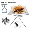thumbnail image 2 of Foldable Portable BBQ Holder Rack Outdoor Fire Pit Camping, 10*10*25cm, 2 of 6