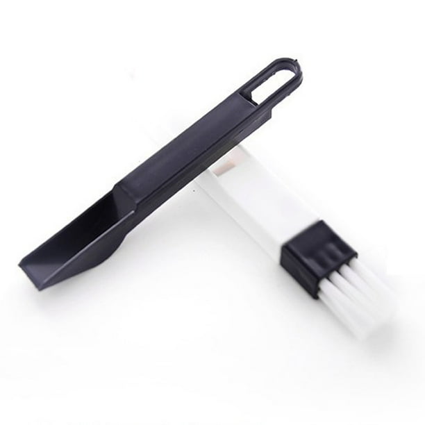 Cepillo de limpieza 2 en 1 con mango, cepillo para rieles de ventana, herramienta para limpiar ventanas corredizas, cepillos quitamanchas para limpiar ventanas de cocina y ordenadores.
