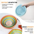 thumbnail image 6 of Walchoice Mixing Bowls with Airtight Lids Set of 6, Plastic Nesting Bowls Prep Bowls for Mixing, Serving, Kitchen Preparing, Storage, Microwave & Freezer Safe, Multi-Color, 6 of 7