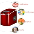 thumbnail image 3 of Costway Portable Compact Electric Ice Maker Machine Mini Cube 26lb / Day Red, 3 of 10