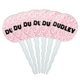 thumbnail image 1 of Dudley Cupcake Picks Toppers - Set of 6 - Pink Speckles, 1 of 1
