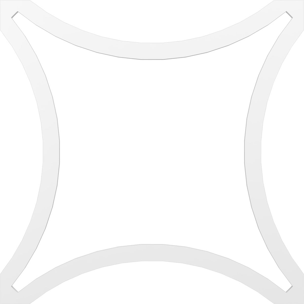 Ekena Millwork 47 1/4"W x 47 1/4"H x 3/8"T Large Lilley Decorative Fretwork Ceiling Panels in Architectural Grade PVC