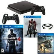 PlayStation 4 Slim 500GB Uncharted 4 Console with Titanfall 2, Bloodborne & Accessories