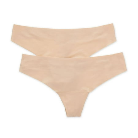 

Women s Magic Bodyfashion 46ST Dream Invisibles Thong Panty - 2 Pack (Latte M)
