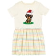 thumbnail image 3 of Inktastic Christmas Dachshund Dog Santa Girls Toddler Dress, 3 of 5