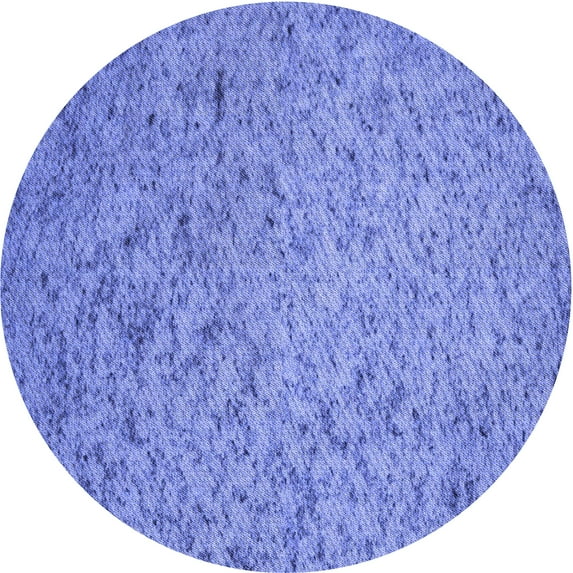 Ahgly Company Machine Washable Indoor Round Transitional Denim Blue Area Rugs, 4' Round