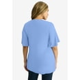 thumbnail image 2 of Jessica London Women's Plus Size Cutout Flutter Sleeve Tunic, 2 of 4