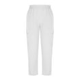 thumbnail image 6 of QATAINLAV Ofertas Flash Del Dia! Scrub Sets for Women Multi-Pocket Solid V-Neck Tops and Jogger Pants Short Sleeve Nursing Uniform Suit Workwear White L, 6 of 8