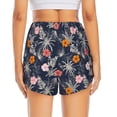 thumbnail image 4 of Uemuo Hawaiian Style Pattern Women's Athletic Shorts High Waisted Running Shorts with Liner Pockets Gym Elastic Workout Shorts-Small, 4 of 9