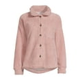 thumbnail image 2 of Time and Tru Women's and Plus Faux Sherpa Button-Front Jacket, 2 of 5