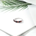 thumbnail image 4 of Gem Stone King 1.19 Ct Round Red Garnet Black Onyx 925 Sterling Silver Ring (Size 6), 4 of 4