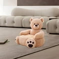 thumbnail image 3 of Kids Baby Plush Cartoon Small Sofa Chair for Reading, Relaxing, And Size 19 X 19 Bear, 3 of 9