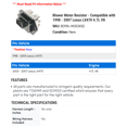 thumbnail image 2 of Blower Motor Resistor - Compatible with 1998 - 2007 LX470 4.7L V8 1999 2000 2001 2002 2003 2004 2005 2006, 2 of 2