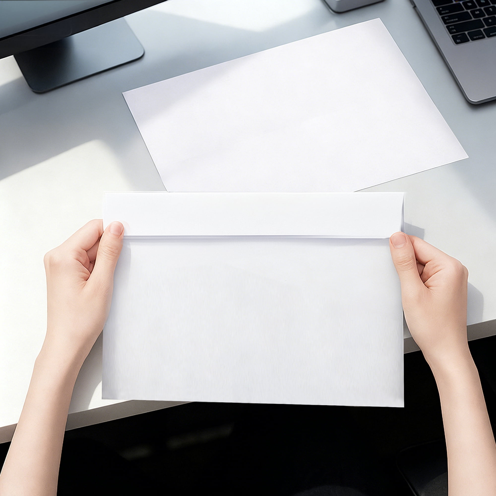 6.4" x 9" Envelopes, A9 Mailing Envelopes, Thick White Self Seal Envelopes, Business Envelopes, Envelopes Letter with Self-Seal Adhesive Strip, White 50 Count