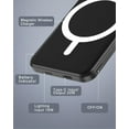 thumbnail image 5 of for Magsafe Battery Pack, 5000mAh Magnetic Power Bank with Type-C Cable 20W PD Fast Charging Lighting Input Wireless Portable Charger for iPhone 16/15/14/13/12/ All Series-Black, 5 of 14