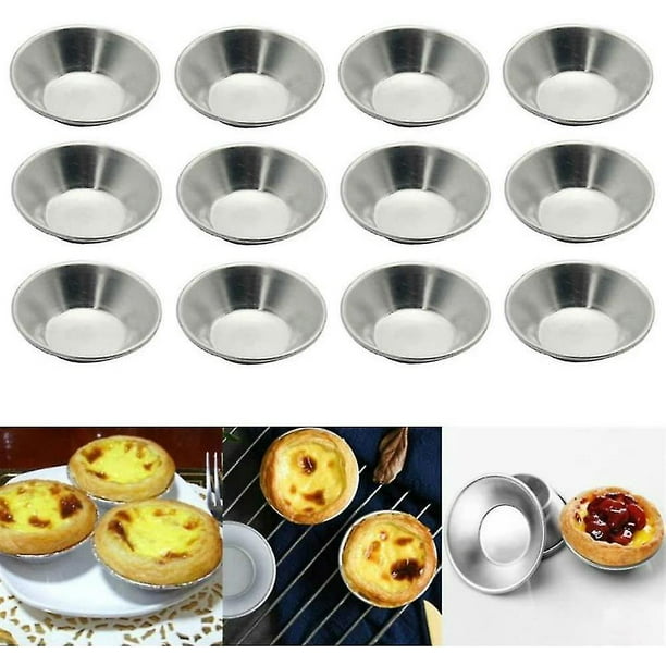 20 piezas molde para tarta de huevo resistente al calor antiadherente aluminio Mini pastel Cupcake Cake Pan galleta pudín Jello moldes de chocolate herramienta para hornear tazas para hornear LingWen 9024735505365