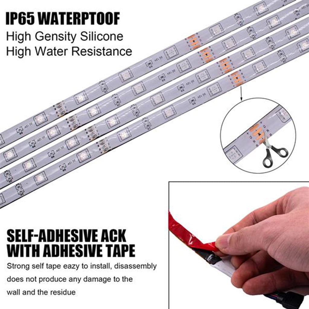 LED Strip Lights, Smart WiFi Waterproof LED Rope Lights, 20 Colors Changing Tape Light with 12V Power Supply for Room, Bedroom, TV, Kitchen, Desk