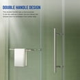 thumbnail image 3 of 56"-60"W x 70"H Frameless Shower Door, Sliding Shower Door, Premium 5/16"(8mm) Thick Tempered Glass Shower Enclosure with Towel Bar ,Double Side Easy Clean Coat,Brushed Nickel Finished With Buffer, 3 of 16