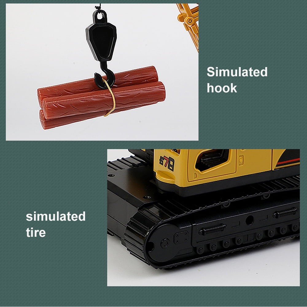 TZDZRC 1:24 Crane Toys for Kids 3-6 Years,Construction Trucks Toy for Boys, Inertial Power Engineering Car Model,Birthday Gift