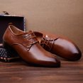 thumbnail image 4 of Handshe Men's Business Formal Pointed Toe Leather Shoes – Soft Slip-On Design for Easy Wear with Leather & Cushioned Insole for Stylish Office & Casual Occasions,Plus Size, 4 of 8
