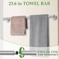 thumbnail image 2 of 5-Piece Towel Bar Set Brushed Nickel Bathroom Hardware Set Include Towel Bar Towel Ring Paper Towel Holder Coat Hooks Stainless Steel Wall-Mounted 23.6 in, 2 of 14