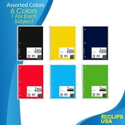E-CLIPS USA Wide Ruled Single Subject Spiral Notebook, 50 GSM, 70 Sheets, 48 Pack