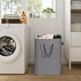 thumbnail image 7 of Long Laundry Basket with Handles Slim Foldable 45L Beige, 7 of 7