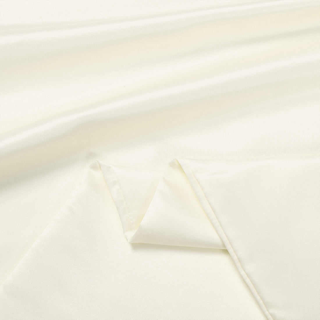 Unique Bargains Luxury Silky Satin Body Pillow Case Cream 20" x 54"