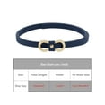 thumbnail image 4 of INSPIRE CHIC Women's Mother's Day Skinny Extra Thin Belts, Fashion 8-Shaped Golden Buckle Holeless Waistband for Dresses Coats Jeans 40.9x0.4" Dark Blue, 4 of 6