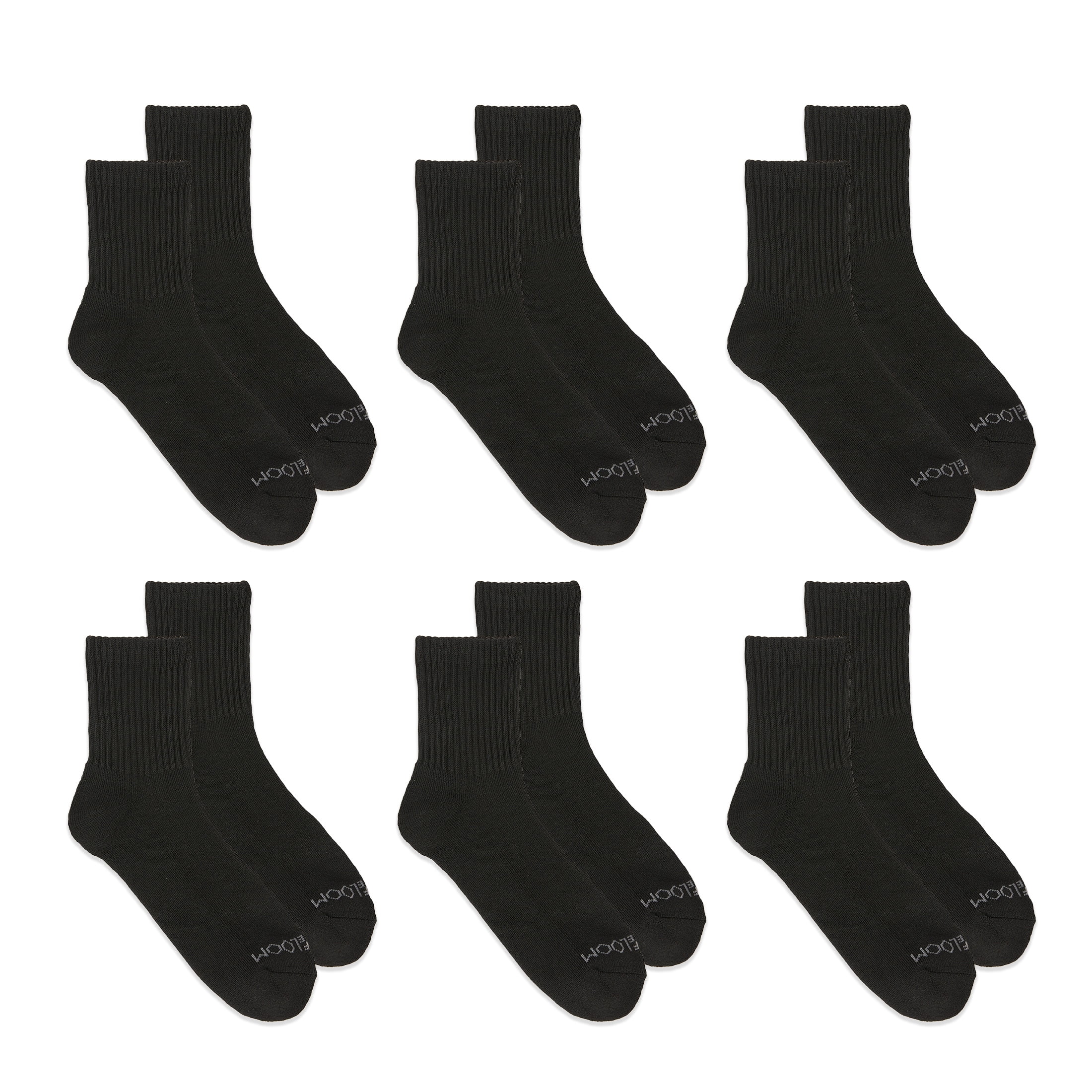 Fruit of the Loom All Day Comfort Women's Socks, Sizes 4-12, 6-Pack