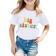 thumbnail image 2 of ibiyuan Big Sister Shirts for Girls 3t Promoted To Big Sister Girls Tshirts Baby Announcement Girl Short Sleeve 3t Shirts Girls Big Sister Gift Tee Girl Tops 5t, 2 of 5