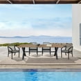 thumbnail image 5 of Vivid Outdoor Patio Chair in Gray Eucalyptus Wood with Gray Olefin Cushions, 5 of 25