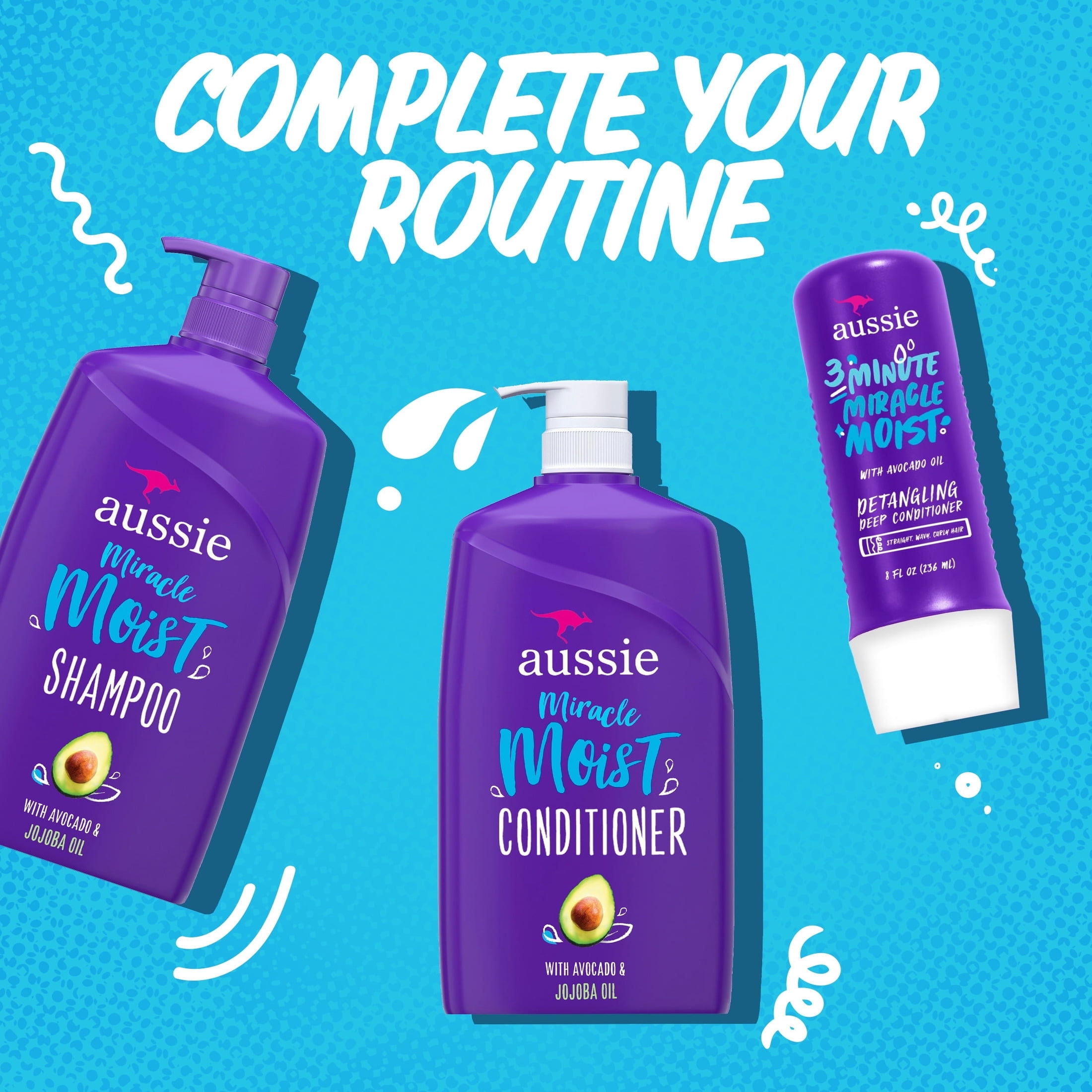Aussie 3 Minute Miracle Moist Deep Conditioner, Paraben Free, 8 fl