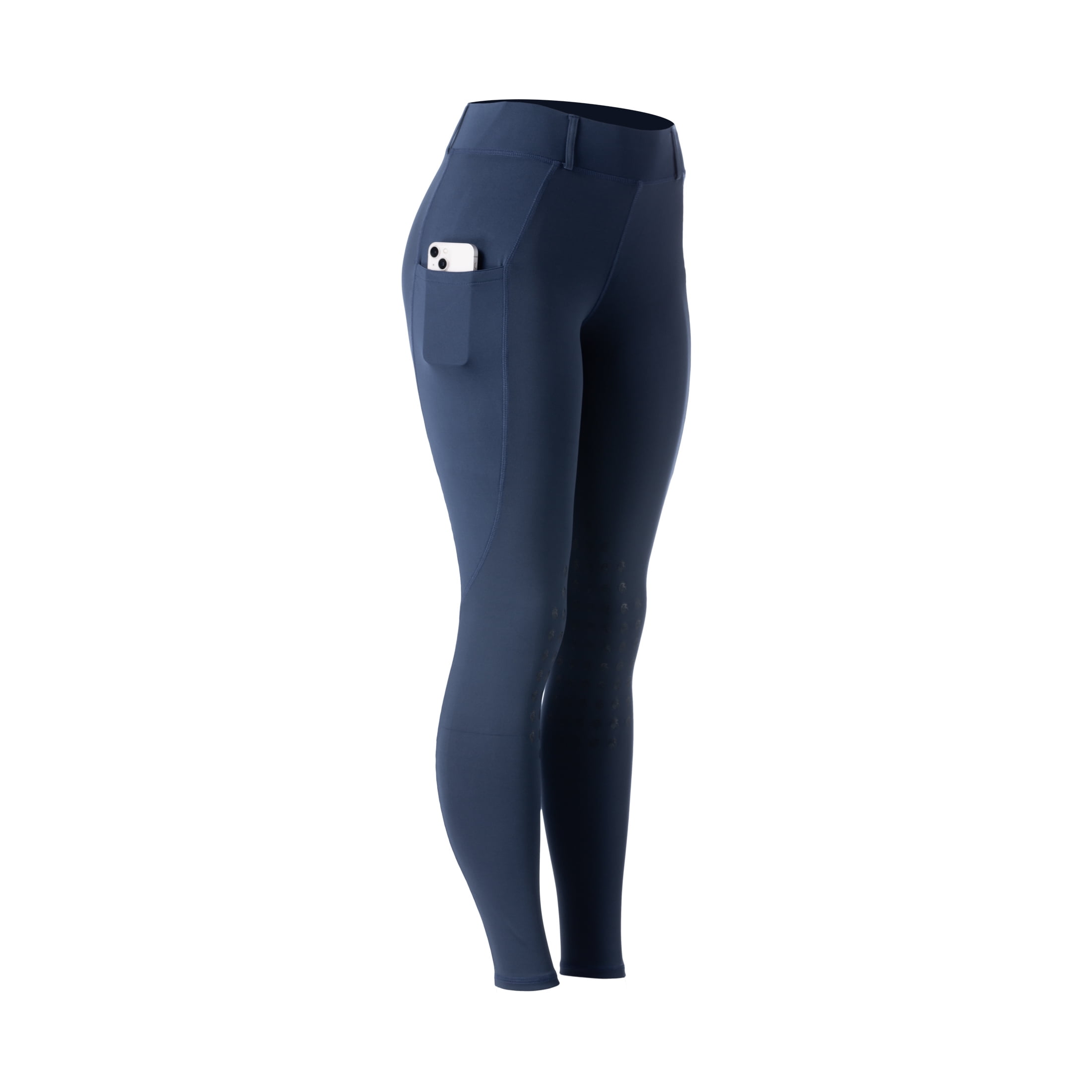 Equinavia Classic Womens Equestrian Silicone Knee Patch Breeches with Phone Pockets | Horse Riding Pants Schooling Tights