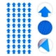 thumbnail image 4 of EeaseMX 50 pegatinas de flecha azul autoadhesivas de advertencia para suelo y pared., 4 of 7