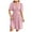 Light Pink, variant on Womens V Neck Flared Sleeves Dress - Solid Color Waist Fit - Polyester Casual/Party Dress - All Seasons Wear