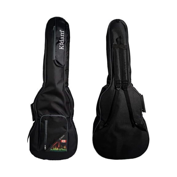 Estuche para bajo eléctrico, Funda para bajo eléctrico con tirantes y asa con goma para su fácil transporte, Gig bag, guitar case para trasporte y protección Kidam  Bordes Grises
