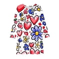 thumbnail image 4 of Odeerbi Niñas Vestido de Patinadora Estampado Corazón Vestidos de Princesa 4-14 Años Niñas Vestido de Patinadora Cuello Redondo Vestido de Manga Larga, 4 of 4
